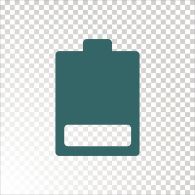 pil yassı simgesi, vektör çizimi 