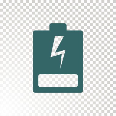 pil yassı simgesi, vektör çizimi 