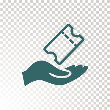 bilet ikonu vektör illüstrasyonu 