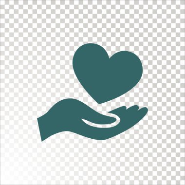 Kalp ikonu vektör illüstrasyonu 