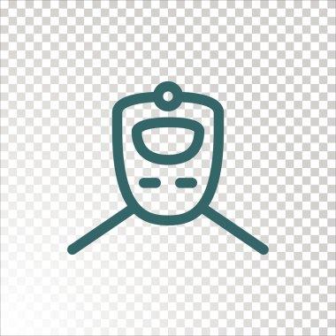 Basit tren simgesi. Vektör çizim