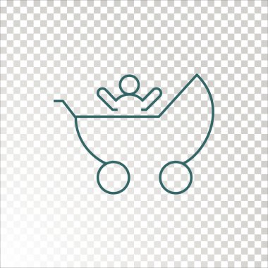 Kalp ikonu vektör illüstrasyonu 