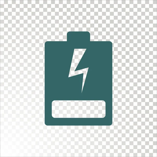 Batterij Plat Pictogram Vector Illustratie — Stockvector