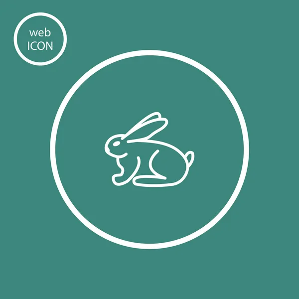 Semplice Icona Coniglio Illustrazione Vettoriale — Vettoriale Stock