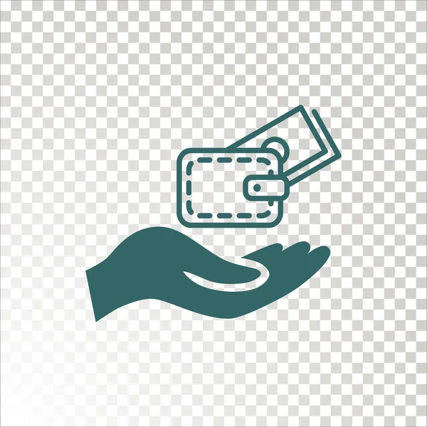Wallet Bank Card Icon Vector Illustration — Stock Vector