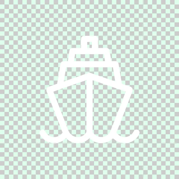 Egyszerű Hajó Ikonra Vektoros Illusztráció — Stock Vector