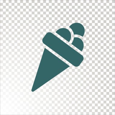 dondurma yassı simgesi, vektör illüstrasyonu  