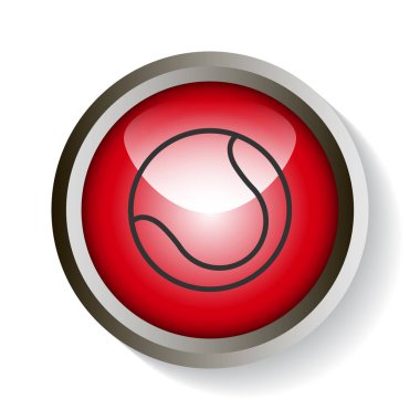 Tenis topu renk web simgesi. vektör çizim