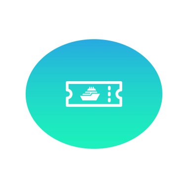 Bilet web simgesi. Vektör çizim 