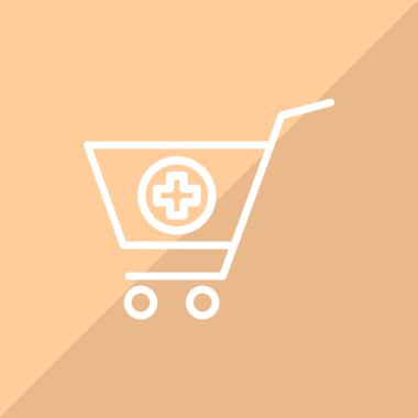 alışveriş sepeti web simgesi. vektör çizim 