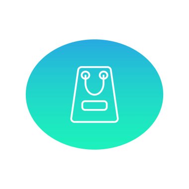 alışveriş çantası web simgesi. Vektör çizim