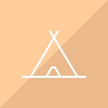 çadır renk web simgesi. vektör çizim