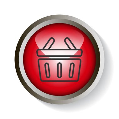 alışveriş sepeti web simgesi. vektör çizim 