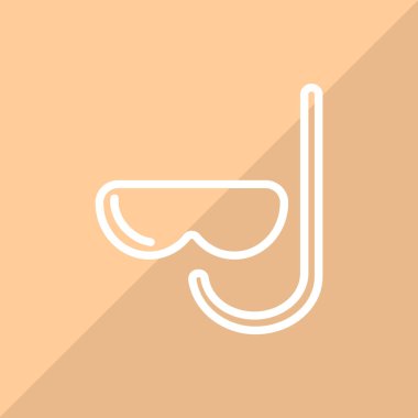 Dalış maske renk web simgesi. vektör çizim