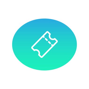 Bilet web simgesi. Vektör çizim 