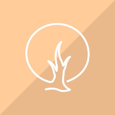 Ağaç web simgesi. Vektör çizim 