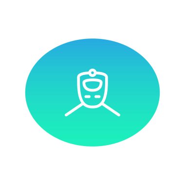 Tren web simgesi. Vektör çizim 