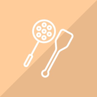 mutfak eşyaları renk web simgesi. vektör çizim.