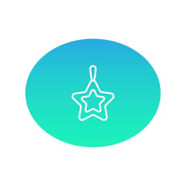 Noel dekorasyon, web simgesi. Vektör çizim    