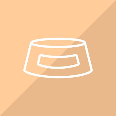 köpek kase web simgesi. Vektör çizim 