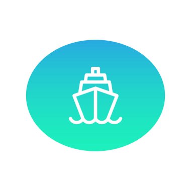 gemi web simgesi. Vektör çizim 