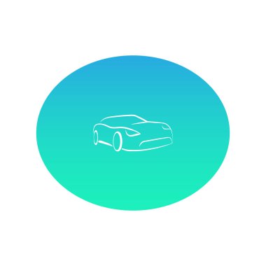 araba web simgesi. Vektör illüstrasyonu 