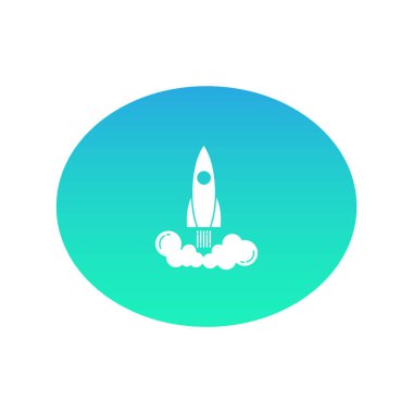 Roket Web simgesi. vektör çizim 