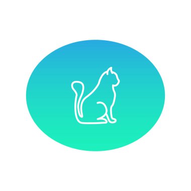 Kedi ağı simgesi. Vektör illüstrasyonu 