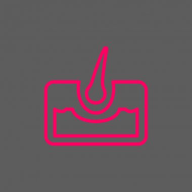 saç folikülü renk web simgesi. vektör çizim