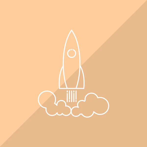 Raket Web Icon Vektor Illustration — Stock vektor