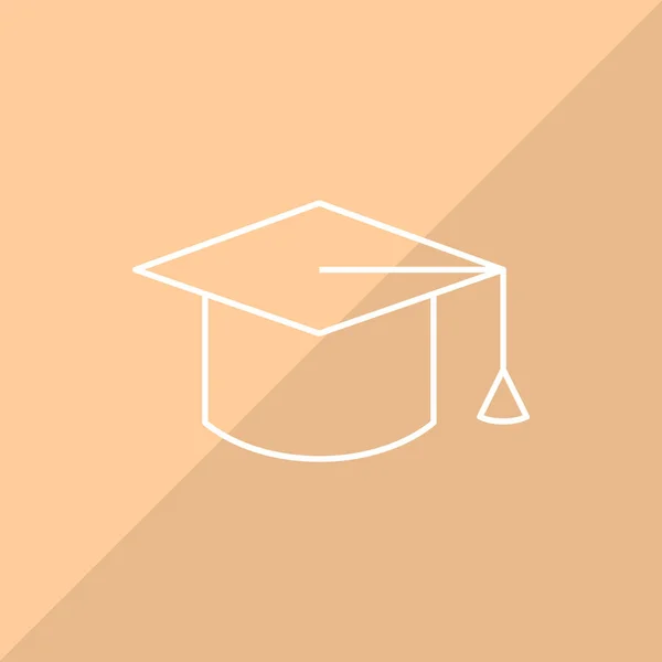 Graduación Tapa Icono Web Ilustración Vectorial — Archivo Imágenes Vectoriales