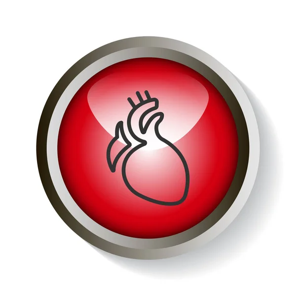 Heart Color Web Icon Vector Illustration — Stock Vector
