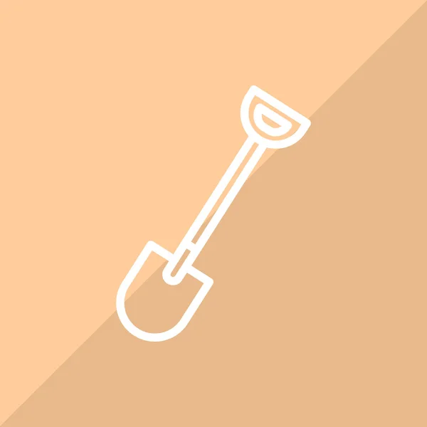 Shovel Color Web Icon Vector Illustration — Stock Vector