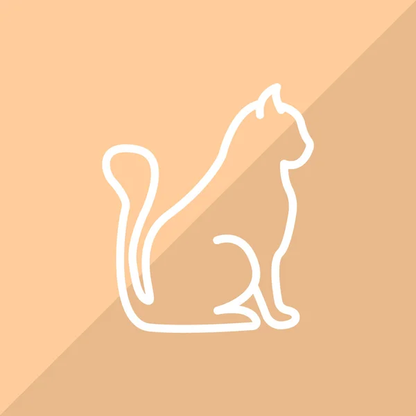 Cat Web Icon Vector Illustration — Stock Vector
