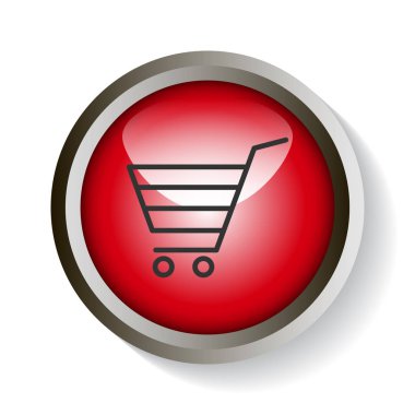 alışveriş sepeti web simgesi. vektör çizim 