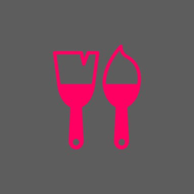 Boya fırçaları web simgesi. Vektör çizim