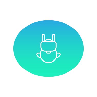 Sırt çantası web simgesi. Vektör çizim