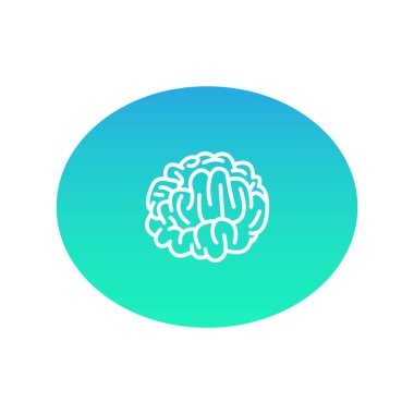 Beyin ağı simgesi. Vektör illüstrasyonu 