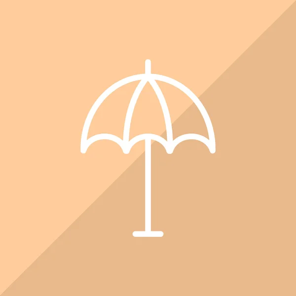 Umbrella Color Web Icon Vector Illustration — Stock Vector