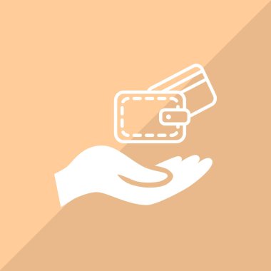 ödeme web simgesi. Vektör çizim 