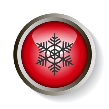 Kar tanesi web simgesi. Vektör çizim 