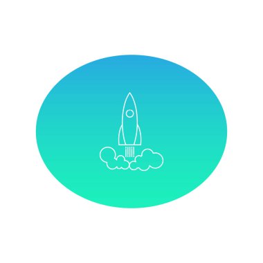 Roket Web simgesi. vektör çizim 