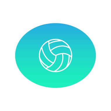 Voleybol web simgesi. Vektör çizim