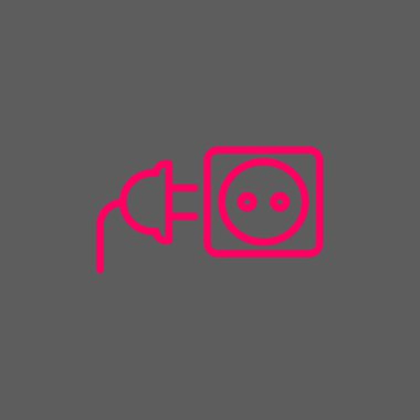 elektrik öğeleri renk web simgesi. vektör çizim