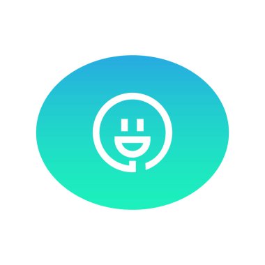 gülen ve tak. vektör simgesi