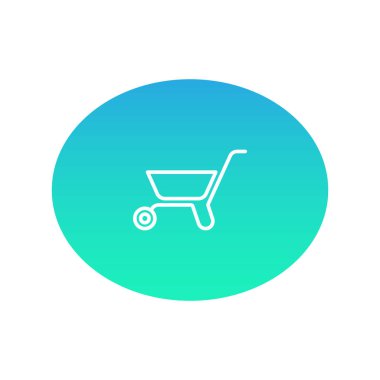 el arabası web simgesi. Vektör çizim 