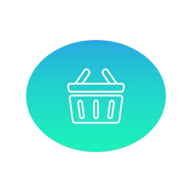 alışveriş sepeti web simgesi. vektör çizim 