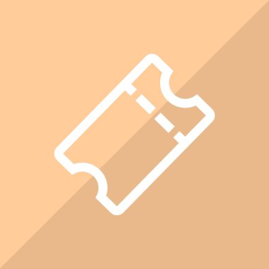 Bilet web simgesi. Vektör çizim 