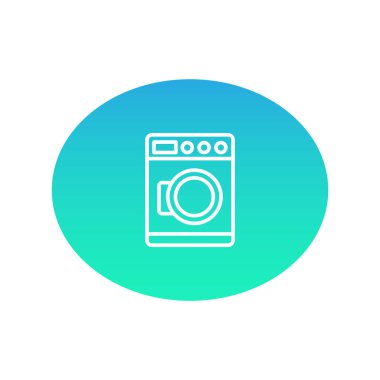 çamaşır makinesi renk web simgesi. vektör çizim.