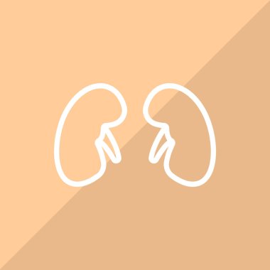 böbrekler renk web simgesi. vektör çizim